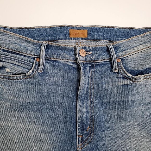 MOTHER Womens High Waisted Rascal Ankle Jeans 31 Love Gun Distressed Fra… - Picture 5 of 16